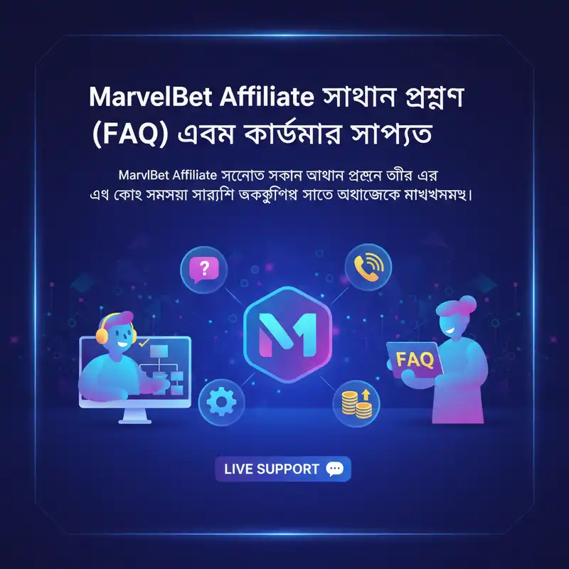 MarvelBet Affiliate FAQ and Support Banner